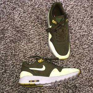 Reflective green colored Nike’s